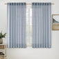 MIULEE Chambray Blue Linen Curtains 54 Inch Length 2 Panels for Bedroom Living Room, Soft Linen Textured Window Drapes Semi Sheer Light Filtering Back Tab Rod Pocket Farmhouse Modern Burlap Look Decor