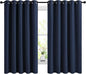 NICETOWN Blackout Curtains Panels for Bedroom, 2 Panels, 66 x 60 Inch, Navy, 3 Pass Microfiber Noise Reducing Thermal Insulated Solid Ring Top Blackout Window Drapes