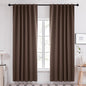 Deconovo Blackout Curtains, Thermal Insulated, W52 x L84 2 Panels, Back Tab, Machine Washable, Room-Darkening Drapes for Bedroom/Living Room Brown
