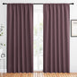 NICETOWN 2 Panels Blackout Curtains, Rod Pocket Thermal Insulated Drapes 84 inches Long, Easy-Care Modern Home Decoration Sunshades for Guest Room, Living Room, Office, 62 x 84 Inch, Dry Rose