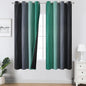 Estelar Textiler Black and Green Blackout Ombre Curtains for Bedroom 63 Inches Long, Gradient Light Blocking Thermal Insulated Grommet Drapes for Living Room,52Wx63L,2 Panels
