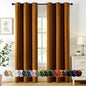 MIULEE Gold Brown Blackout Curtains for Bedroom Living Room 84 Inches Long 2 Panels, Thermal Insulated Room Darkening Drapes Solid Grommet Noise Reduction Light Blocking Window Treatments 40x84 inch