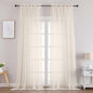 Chyhomenyc Cream Sheer Curtains 96 Inches Long 2 Panels, Light Filtering Cream Curtains for Living Room, Soft Gentle Voile Rod Pocket Bedroom Window Drapes, 59Wx96L Inch, 2PCS