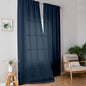 Simplebrand Blue Sheer Curtains 96 Inches Long, Light Filtering Rod Pocket Solid Color Window Sheer Curtain Panels, Elegant Curtains & Drapes for Bedroom 2 Panels (Navy Blue, 42" W x 96" L)