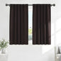 PONY DANCE Bedroom Window Drapes - Blackout Curtains Energy Efficient Thermal Insulated Back Tab/Rod Pocket Curtain Panels/Window Treatments, 42 W x 54 L, Brown, Double Pieces