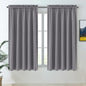 DWCN Blackout Curtains for Bedroom – Rod Pocket Thermal Insulated Noise Reducing Noise Reducing Drapes for Living Room, W 60 x L 63 Inch, 2 Panels, Grey