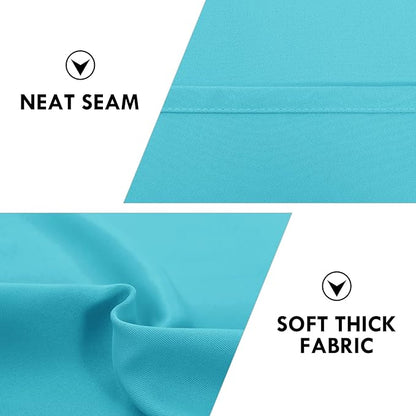 DWCN Turquoise Blackout Curtains for Bedroom – Rod Pocket Thermal Insulated Energy Saving Drapes for Living Room and Bedroom, W 38 x L 54 Inch, 2 Panels