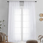 OVZME 2 Pack White Sheer Curtain Panels - 120 Inches Length Light Filtering Sheer Curtains for Living Room, Extra Long Elegant Window Treatments for Sliding Glass Door, Each 42" W x 120" L