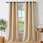 NICETOWN Blackout Biscotti Beige Curtains 84 inches Long, Thermal Insulated Solid Grommet Vertical Drapes Room Darkening Window Treatments for Bedroom, 2 Panels, W40 x L84