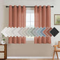 H.VERSAILTEX Linen Curtains Home Decorative Nickel Grommet Curtains Privacy Added Energy Saving Light Filtering Window Treatments Draperies for Bedroom, Terracotta, 2 Panels, 52 x 45 - Inch
