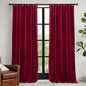 RYB HOME Red Velvet Curtains 84 inches- Room Darkening Curtains Heavy Duty Christmas Backdrops Window Drapes for Living Room Stage Party Decor, Width 52 x Length 96 inch, Red, 2 Panels