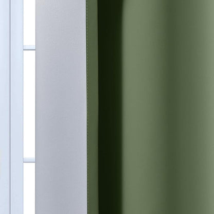 Yakamok Greyish White and Sage Green Ombre Curtains,Light Blocking Curtains,Room Darkening Grommet Window Drapes for Bedroom(Sage Green,52x63 Inch,2 Panels)
