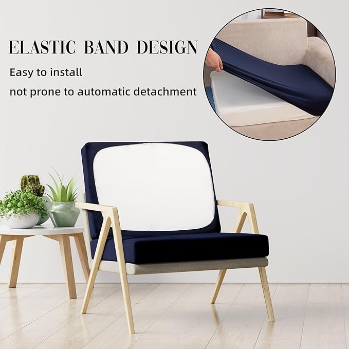 Outdoor Cushion Covers Set,8PCS Patio Furniture Couch Seat Slipcovers, Replacement for Sofa Sectional Chair(Cover，Only)
