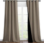 NICETOWN Full Shading Curtains 90 inches Long 2 Panels Set for Windows, Super Heavy-Duty Black Lined Blackout Curtains for Bedroom, Privacy Assured Window Treatment (Taupe, Pack of 2, 52 inches W)