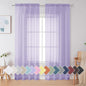 Simplebrand Lavender Sheer Curtains 84 Inches Long, Light Filtering Rod Pocket Solid Color Window Sheer Curtain Panels, Elegant Curtains & Drapes for Living Room, Bedroom 2 Panels (42" W x 84" L)