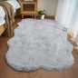 Ghouse Soft Faux Sheepskin Fur Rug 4x6 Grey Fluffy Bedside Rugs Plush Rug Shag Nursery Carpet Area Rugs for Living Room Bedroom Playing Room Decor