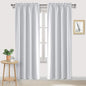 DWCN Blackout Curtains Room Darkening Thermal Insulated Bedroom Curtains Window Curtain Panels, 52 x 84 inches Long, Set of 2 White Rod Pocket Drapes