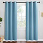 NICETOWN Teal Blue Blackout Curtains 78 inches Length for Bedroom, 2 Panels, 42" Wide, Thermal Insulated Decoration Drapes for Office Window