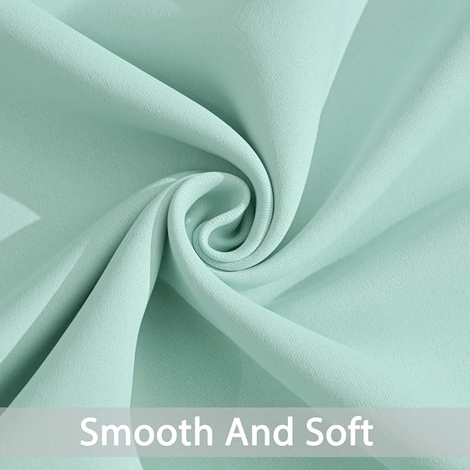 Yakamok Aqua Blackout Curtains 84 Inch Length Light Blocking Thermal Insulated Room Darkening Solid Grommet Window Treatment Drapes Curtain for Bedroom Living Room (W52xL84 2 Panels Aqua Blue)