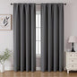 CUCRAF Light Grey Blackout Curtains 108 inch Length 2 Panels Set, Rod Pocket Room Darkening Drapes for Bedroom Living Room, Insulated Thermal Light Blocking Window Curtain (W52 x L108 Inch)