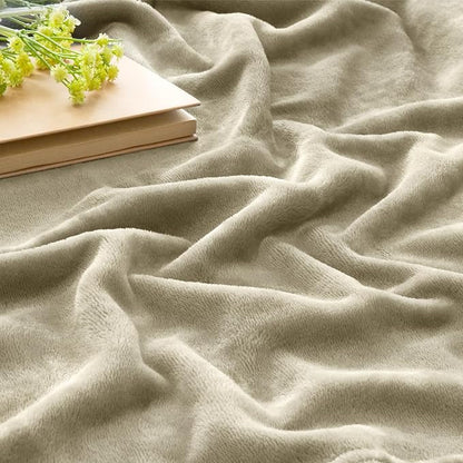BEDELITE Fleece Blanket Oat Linen Throw Blankets for Couch & Bed, Luxury Plush Cozy Fuzzy Blanket 50x60 inches, Super Soft Warm Lightweight Throw Blanket for Travel Camping