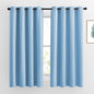 NICETOWN Bedroom Blackout Curtain Panels - Home Fashion Window Treatment Ring Top Blackout Draperies and Drapes (52 inches x 63 inches， Set of 2 Panels， Blue)