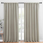 NICETOWN 2 Panels Blackout Curtains, Rod Pocket Thermal Insulated Drapess for Bedroom, Privacy Protection Easy-Care Heavy Duty Curtains for Living Room/Dining Room, W70 x L95 inches, Natural