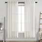 Cream Semi Sheer Linen Curtains 72 Inch Length for Living Room Back Tab Rod Pocket Modern Farmhouse Coastal Decor Cream Cotton Textured Gauze Curtains 72 Inches Long for Dining Room Office 42x72