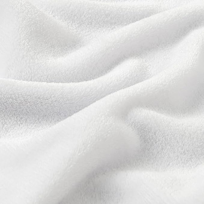 BEDELITE Fleece Blanket White Throw Blanket for Couch & Bed, Luxury Plush Cozy Fuzzy Blanket 50" x 60", Super Soft Warm Lightweight Throw Blanket for Travel Camping