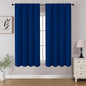 CUCRAF Royal Blue Blackout Curtains 45 inch Length 2 Panels Set, Rod Pocket Room Darkening Drapes for Bedroom Living Room, Insulated Thermal Light Blocking Window Curtain (W52 x L45 Inch)