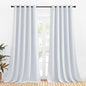 NICETOWN Room Darkening Curtain Panels for Bedroom -Easy-Care Solid Thermal Insulated Grommet Room Darkening Draperies / Drapes (Greyish White, 2 Panels, W70" X L108")
