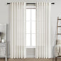 Cream Linen Curtains 84 Inch Length 2 Panels Back Tab Rod Pocket Semi Sheer Bedroom Curtains Light Filtering Country Closet Curtain Drapes Netural Farmhouse Window Panels for Living Dining Room 42x84