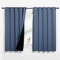 NICETOWN 100% Blackout Curtains 63 inches Long, Pair of Energy Smart & Noise Blocking Out Drapes for Baby Room Window, Thermal Insulated Guest Room Lined Window Dressing (Stone Blue, 62 inches Wide)