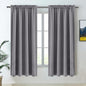 DWCN Blackout Window Curtain Panels, Light Blocking, Thermal Insulated, Energy Saving, Noise Reducing, Rod Pocket Top, Set of 2 (Width 42 Inch x Length 63 Inch, Grey)