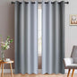 Yakamok Light Blocking Ombre Curtains, Greyish White and Grey Gradient Color Curtains, Room Darkening Grommet Window Drapes for Bedroom(52x90 Inch, Grey, 2 Panels)