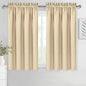 DWCN Blackout Curtains Room Darkening Thermal Insulated Bedroom Curtains Window Curtain Panels, 52 x 54 inches Long, Set of 2 Beige Rod Pocket Drapes