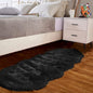 Goolela Black Fluffy Runner Rug 2x6 for Bedroom Faux Sheepksin Fur Fuzzy Furry Bedside Rug Shaggy Plush Soft Sheepskin