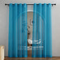 NICETOWN Bedroom Curtains for Windows 84 inch Length, Grommet Casual Voile Sheer with Light Filtering Drapes Airy & Elegant for Nursery/Living Room, Teal, Set of 2, W54 x L84