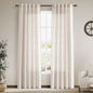 Beige Faux Linen Curtains 84 Inch Length 2 Panels for Bedroom Back Tab Pocket Semi Sheer Light Filtering Curtains Burlap Textured Farmhouse Curtain for Living Room Dining Room Aesthetic Decor 40x84
