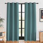 NICETOWN Blackout Curtains for Bedroom, Sea Teal, 42 W by 80 L, Set of 2, Thermal Insulated Curtains & Drapes with Grommet Top for Living Room, Privacy Window Treatment Draperies