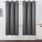 LEMOMO Grey Thermal Blackout Curtains/42 x 72 Inch/Set of 2 Panels Room Darkening Curtains for Bedroom