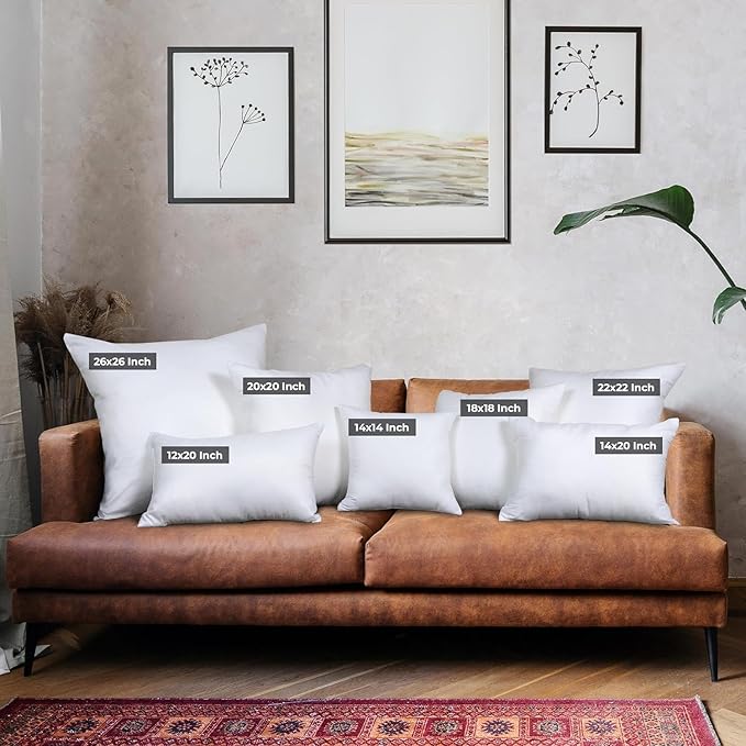 Utopia Bedding Throw Pillows (Set of 1, White) – 14 x 14 Inches Down Alternative Pillows for Bed, Sofa, and Couch - Fluffy Decorative Stuffer Pillow for Indoors & Outdoors