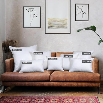 Utopia Bedding Throw Pillows (Set of 1, White) – 14 x 14 Inches Down Alternative Pillows for Bed, Sofa, and Couch - Fluffy Decorative Stuffer Pillow for Indoors & Outdoors