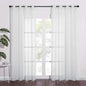 NICETOWN Sheer Curtains 84 Inches Long - Ring Top Solid Voile Window Draperies Elegant Panels for Guste Room (Light Gray, 2 Panels, W54 x L84 Inches)