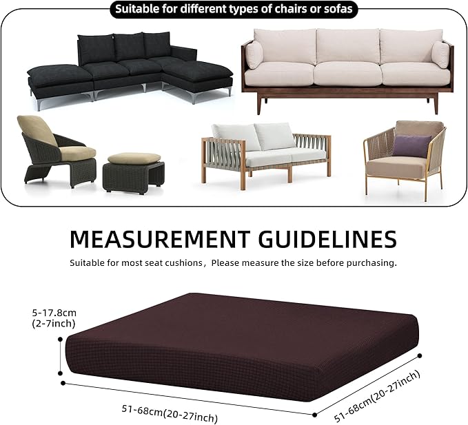 Outdoor Cushion Covers Set,14PCS Patio Furniture Couch Seat Slipcovers, Replacement for Sofa Sectional Chair(Cover，Only)