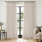 MIULEE Pinch Pleated Thick Linen Curtains 108 Inches Length 2 Panels for Living Room Bedroom, Extra Long Pinch Pleat Drapes Back Tab Light Filtering Cream Ivory Foor to Ceiling Curtains with Hooks