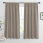 RYB HOME Extra Wide Blackout Curtains for Bedroom Living Room 63 inches Long, Thermal Insulated Privacy Drapes for Nursery Home Theater Dining Room, Width 62 by Length 63, Sand, 2 Panels