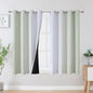 Estelar Textiler Sage and Greyish White Blackout Curtains 54 Inch Length, Light Blocking Gradient Grommet Drapes for Living Room, Thermal Insulated Ombre Curtains for Bathroom,52Wx54L,2 Panels