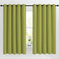 NICETOWN Room Darkening Draperies Curtains Panels - Window Treatment Thermal Insulated Solid Grommet Room Darkening Curtains/Panels/Drapes for Bedroom (Fresh Green, Set of 2, 66 by 66 Inch)