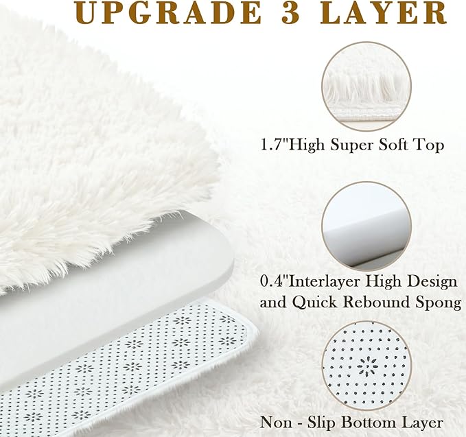 Super Soft Circle Rugs for Girls Princess Castle Toddlers Play Tent 6 Diameter Circular Area Rugs for Kids Bedroom Baby Room Decor Round Shag Playhouse Carpets(Φ6, Cream)
